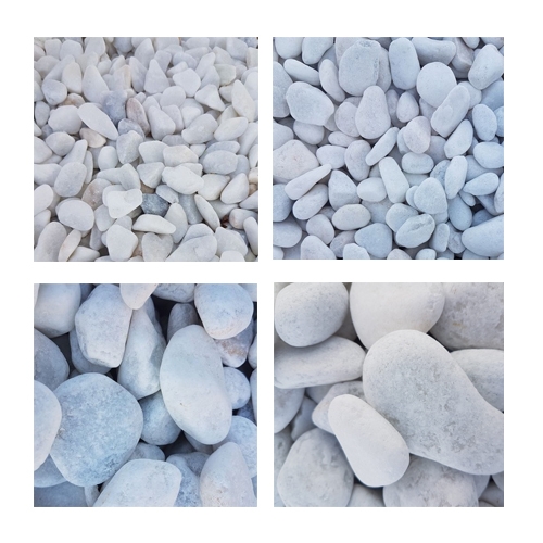 Galets de marbre blanc carrare, livraison Carry le Rouet