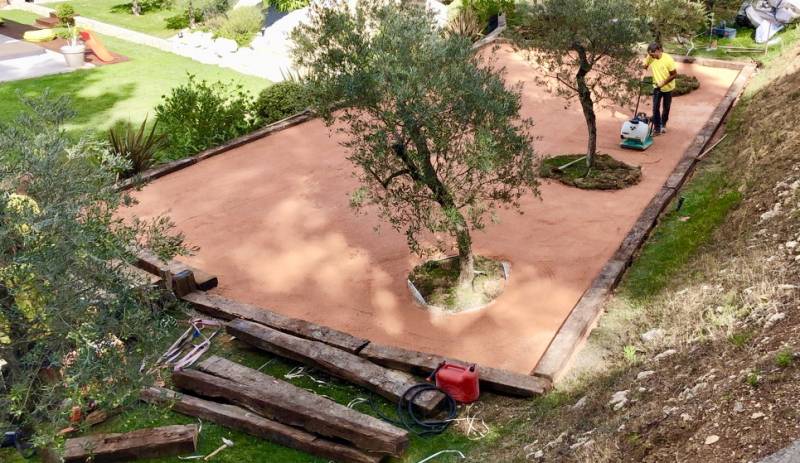 mon propre terrain de pétanque  à Gignac avec King Matériaux